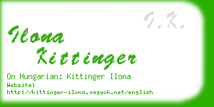 ilona kittinger business card